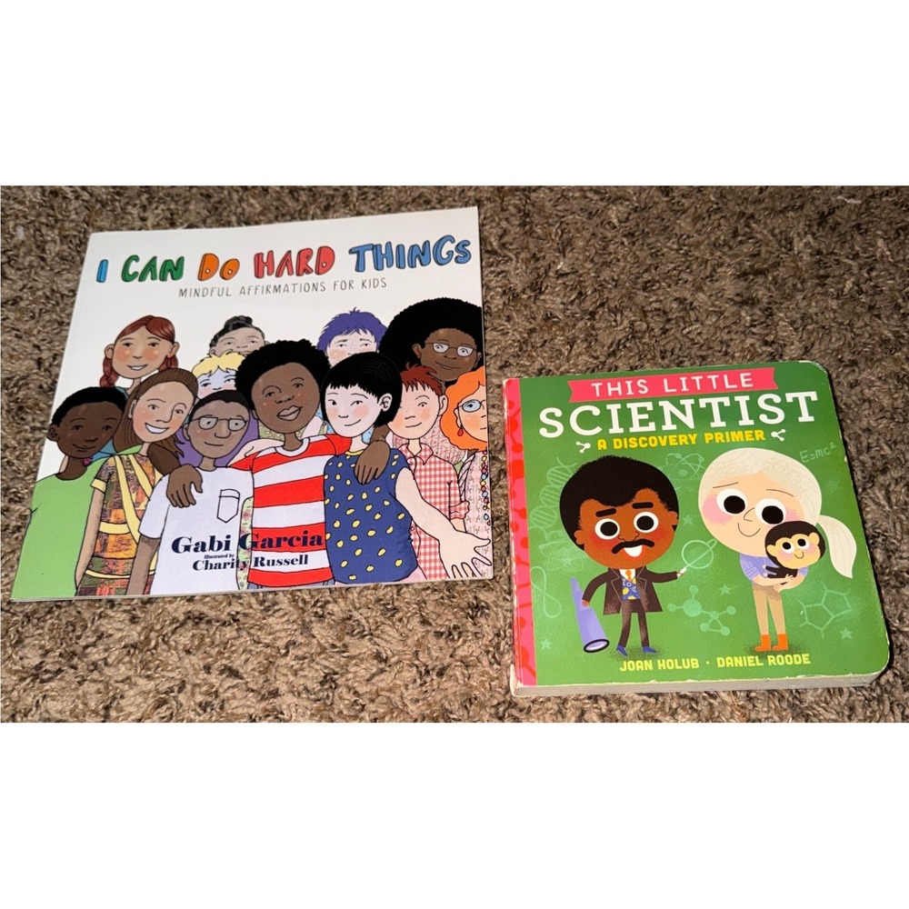 Childrens Book Bundle I Can Do Hard Things & This Little Scientist Board Book